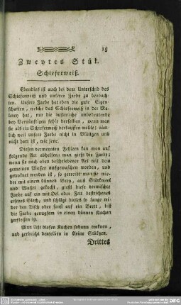 Zweytes Stük. Schieferweiß