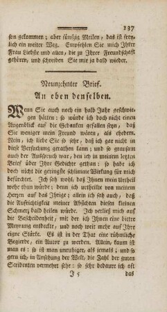 Neunzehnter Brief. An eben denselben