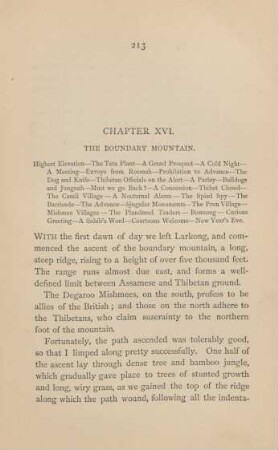 Chapter XVI. The boundary mountain