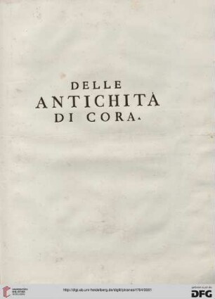 Antichità Di Cora
