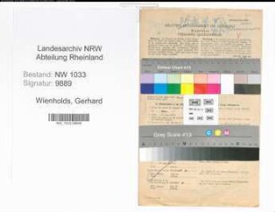 Entnazifizierung Gerhard Wienholds , geb. 20.08.1894 (Polizeibeamter)
