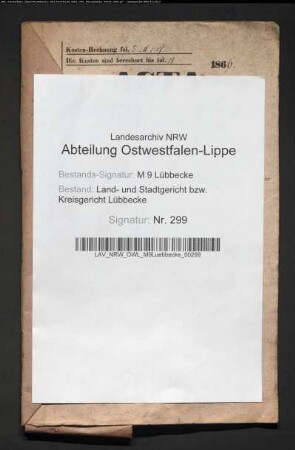 Erblasser: Barre, Ernst Rudolph; Erblasser: Barre, Emilie, geb. Waldhausen: