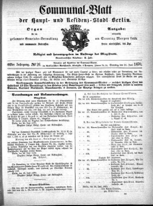 1870,26: No. 26, 26. Juni 1870