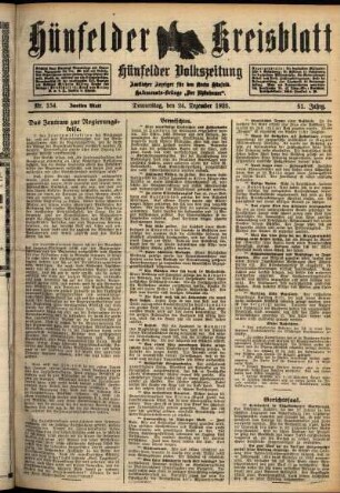Zweite Ausgabe vom Donnerstag, den 24. Dezember 1925.