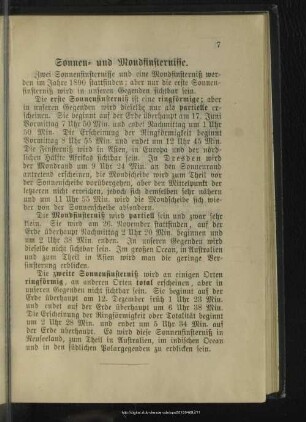 Sonnen- und Mondfinsternisse