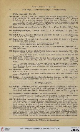 Konvolute (Nr. 610 - 619)