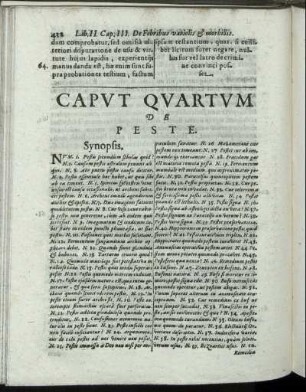 Caput Quartum. De Peste.