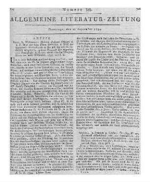 Franklin, B.: Kleine Schriften meist in der Manier des Zuschauers, nebst seinem Leben. T. 1-2. Aus dem Engl. von G. Schatz. Weimar: Industrie-Comptoir 1794