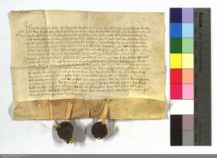 Peder Reynher Bürger zu Wetzlar, Henne Henckel u. Heinz Brüwer, beide von Loczelinden verkaufen dem Henne v. Holzhausen ihr Haus zu Wetzlar in wen...