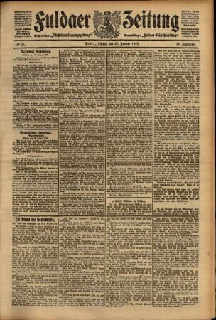 Ausgabe vom Freitag, den 29. Januar 1909.