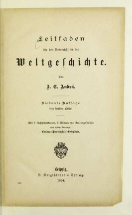 Leitfaden für den Unterricht in der Weltgeschichte