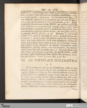 VII. De Potestate Ecclesiastica.