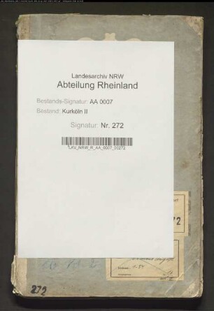 Rechnung über den Stand des erzbischöflichen Nachlasses