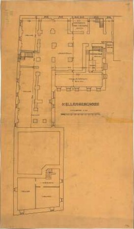 Fischer, Theodor; Stuttgart; Abgeordneten-Kammer - Grundriss Keller