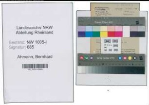 Entnazifizierung Bernhard Ahmann , geb. (Bohrinspektor)