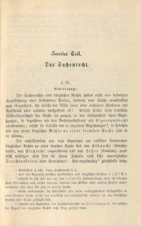 Zweiter Teil. Das Sachenrecht