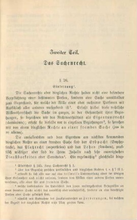 Zweiter Teil. Das Sachenrecht
