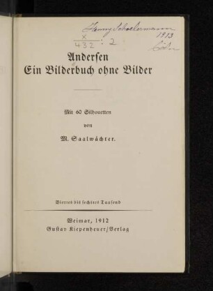 Bilderbuch ohne Bilder