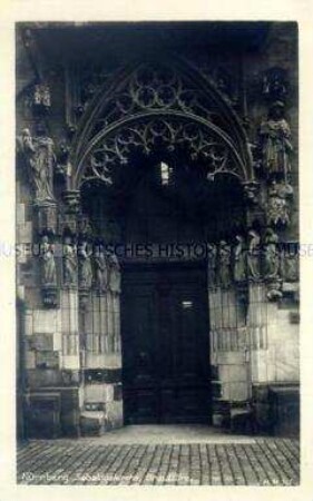 Ansicht der Brauttür der Sebalduskirche in Nürnberg