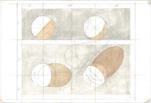 Lange, Ludwig; Darstellende Geometrie - Schattenwurf an der Kugel (Ansichten)