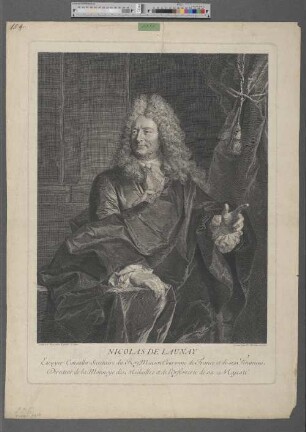 Nicolas de Launay, Escuyer Conseiller Secretaire du Roy, Maison Couronne de France et de ses Finances, Directeur de la Monnoye des Médailles et de l'Orfévrerie de sa Majesté.