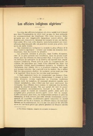 Les officiers indigènes algériens.
