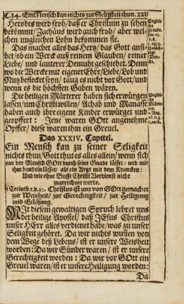 Cap. XXXIV. Ein Mensch kan zu seiner Seligkeit nichts thun, ...