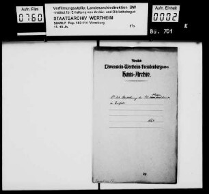 Besetzung der Stelle des Hofschultheißen zu Uersfeld.