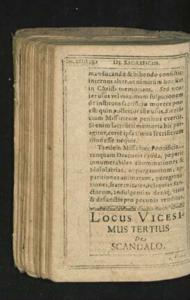 Locus Vicesimus Tertius. De Scandalo.