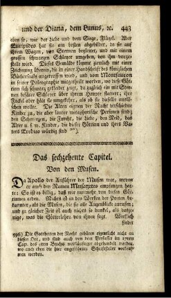 Das sechzehente Capitel. Von den Musen
