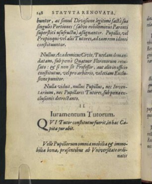 II. Iuramentum Tutorum.