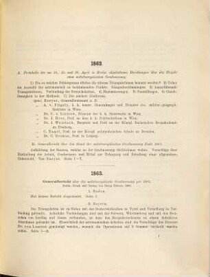 Register der Protokolle, Verhandlungen und Generalberichte für die Europäische Gradmessung vom Jahre 1861 bis zum Jahre 1880 : bearbeitet von M. Sadebeck