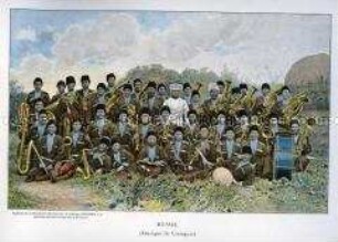 Uniformdarstellung, Musikkorps des Kosaken-Regiments, Russland, 1898.