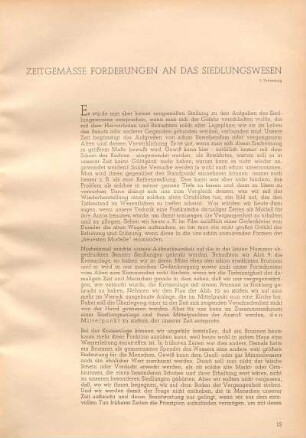 Zeitgemässe Förderungen an das Siedlungswesen [3. Fortsetzung]