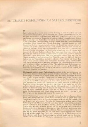 Zeitgemässe Förderungen an das Siedlungswesen [3. Fortsetzung]