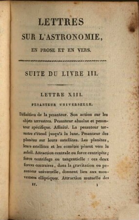 Lettres sur l'astronomie en prose et en vers. 4