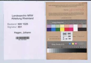 Entnazifizierung Johann Hagen , geb. 03.04.1894 (Polizist)