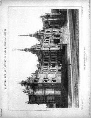 Tafel 68: Das Marienhospital bei Stuttgart. 1. Hauptansicht