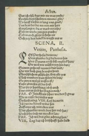 Scena. II. Veritas, Parrhesia.