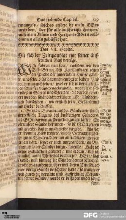Das VII. Capitel. Wie sich der Zeitglaubige mit seiner äusserlichen Buß betrüge.