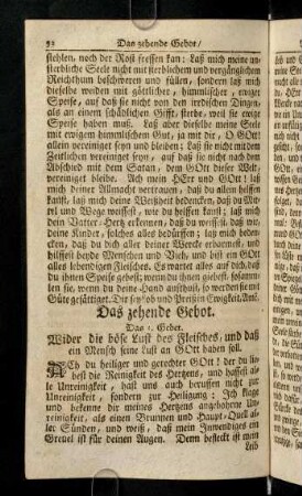 92-100, Das zehnde Gebot