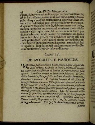 Caput IV. De Moralitate Passionum.