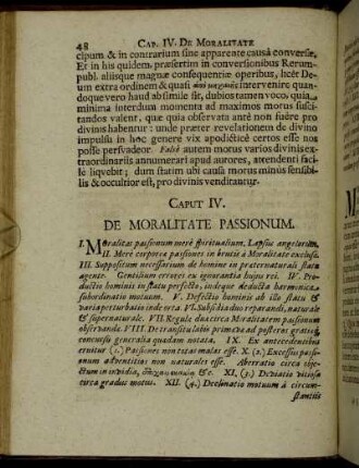 Caput IV. De Moralitate Passionum.