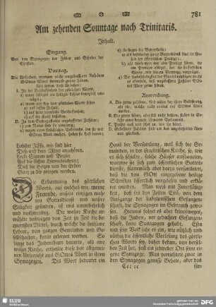 Am zehenden Sonntage nach Trinitatis