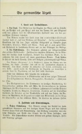 Die germanische Urzeit