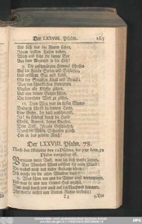Der LXXVIII. Psalm. 78.