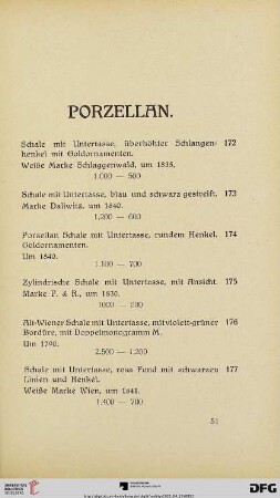 Porzellan (Nr. 172-247)