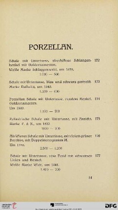 Porzellan (Nr. 172-247)