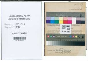 Entnazifizierung Theodor Groh , geb. 01.03.1892 (Kaufmaennischer Angestellter)