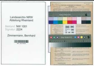 Entnazifizierung Bernhard Zimmermann, geb. 20.01.1893 (Dreher)